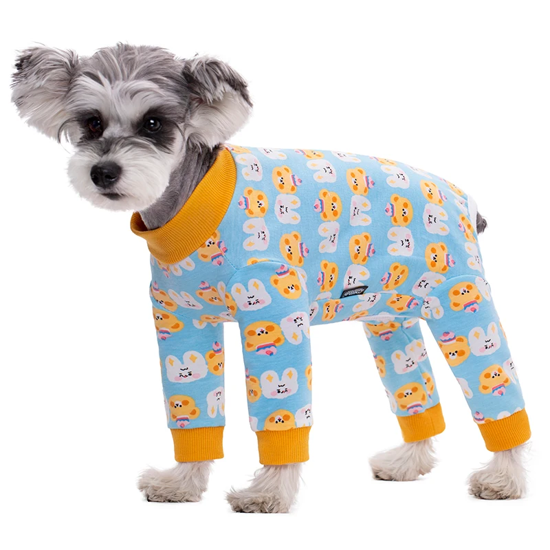 Dog Pajamas for Small Medium Dogs Soft Cozy Dog Clothes Jumpsuit Full Covered Belly Pet Recovery Suit for Girl Boy Dogs Cuttable