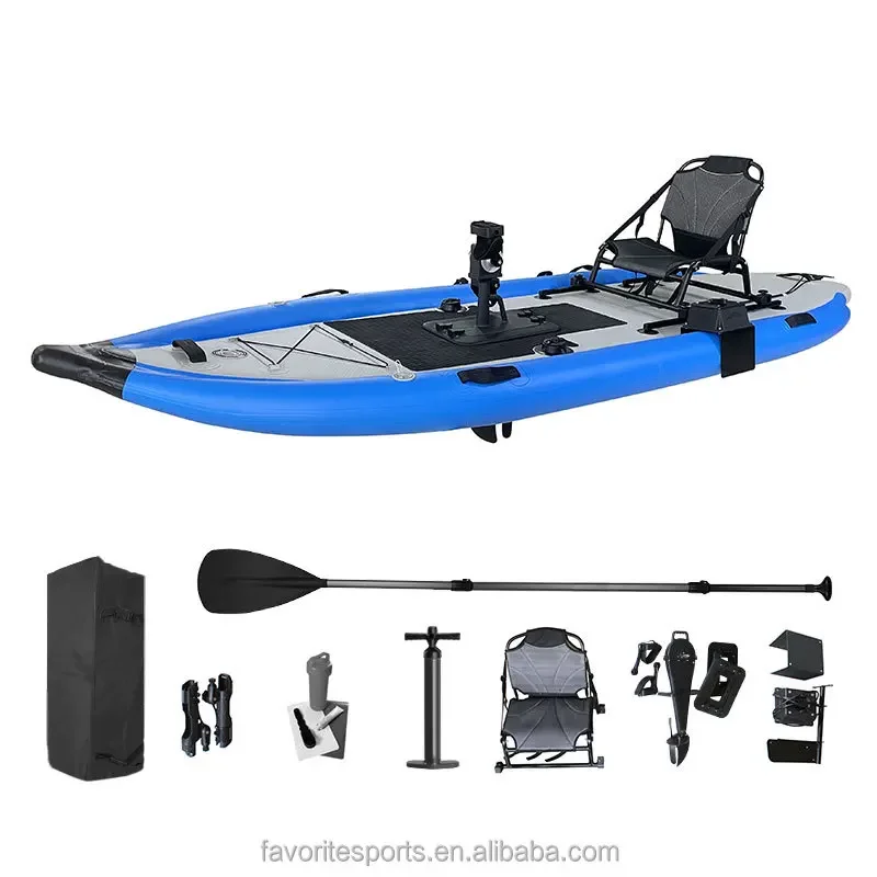 Professional Factory Drop Stitch Inflatable Pedal Kayak Fishing Single Seat Canoe/kayak for Ocean