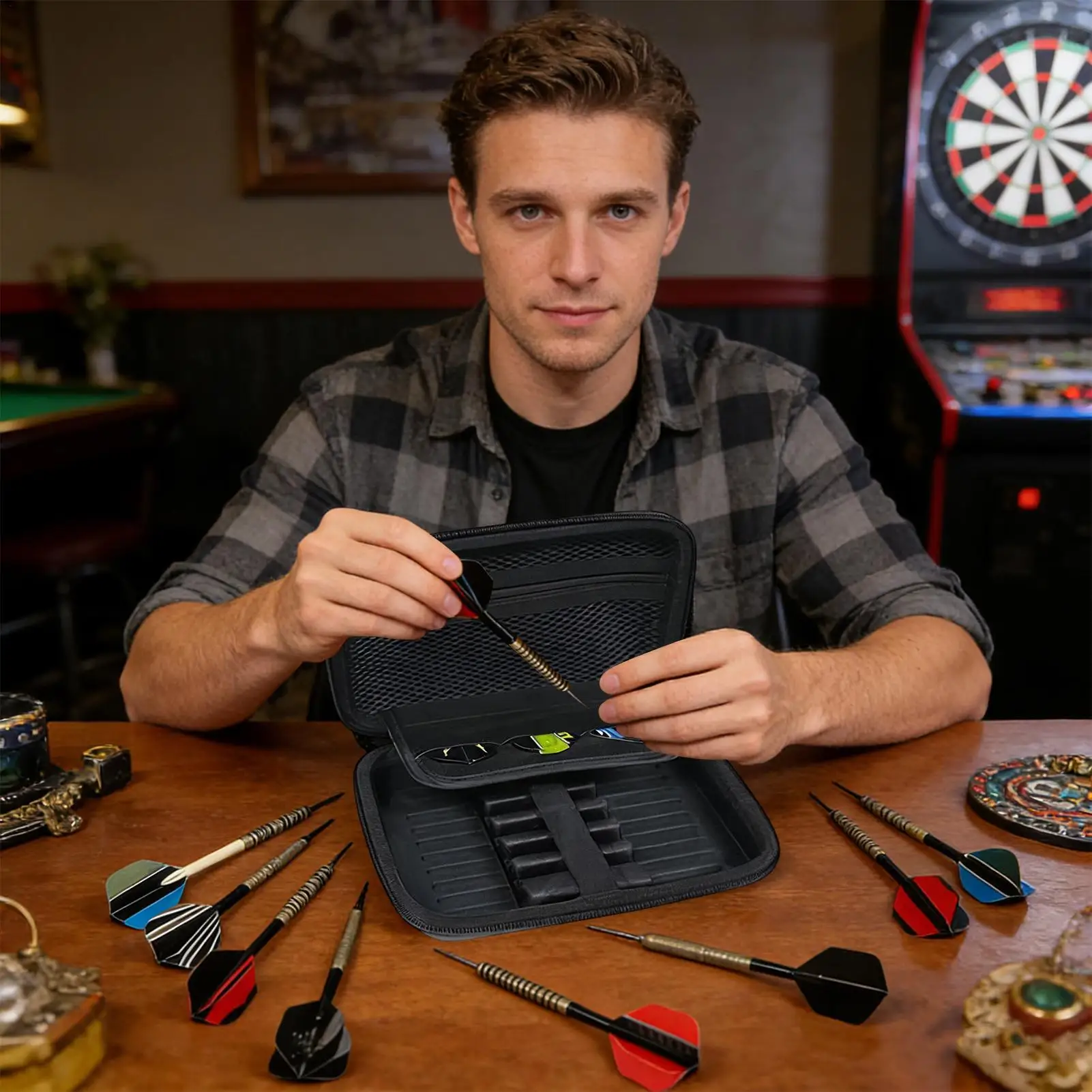 Soft Tip Dart Case Portable Storage Pouch Soft Tip Dart Organizer For Players Collectors Beginners Competitors Tournament League