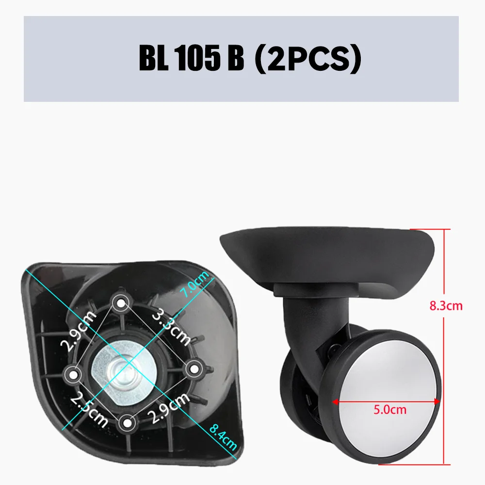 Substituição de roda universal para mala BENLUN, amortecedor, suave, silencioso, acessórios de roda, rodas, rodízios, BL-105