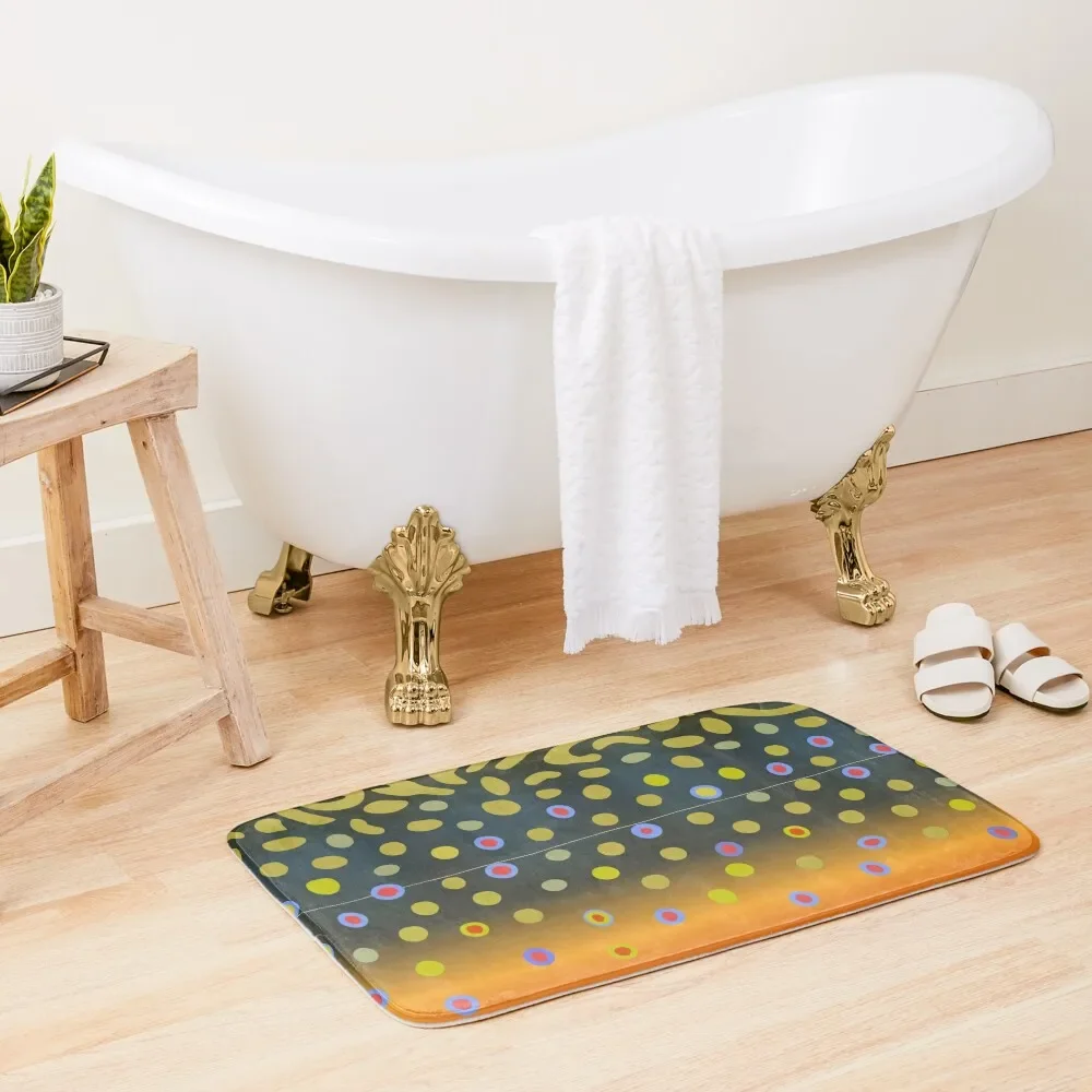 Brook Trout Skin Bath Mat Rug Bathroom Anti Slip Bath Stickers Mat