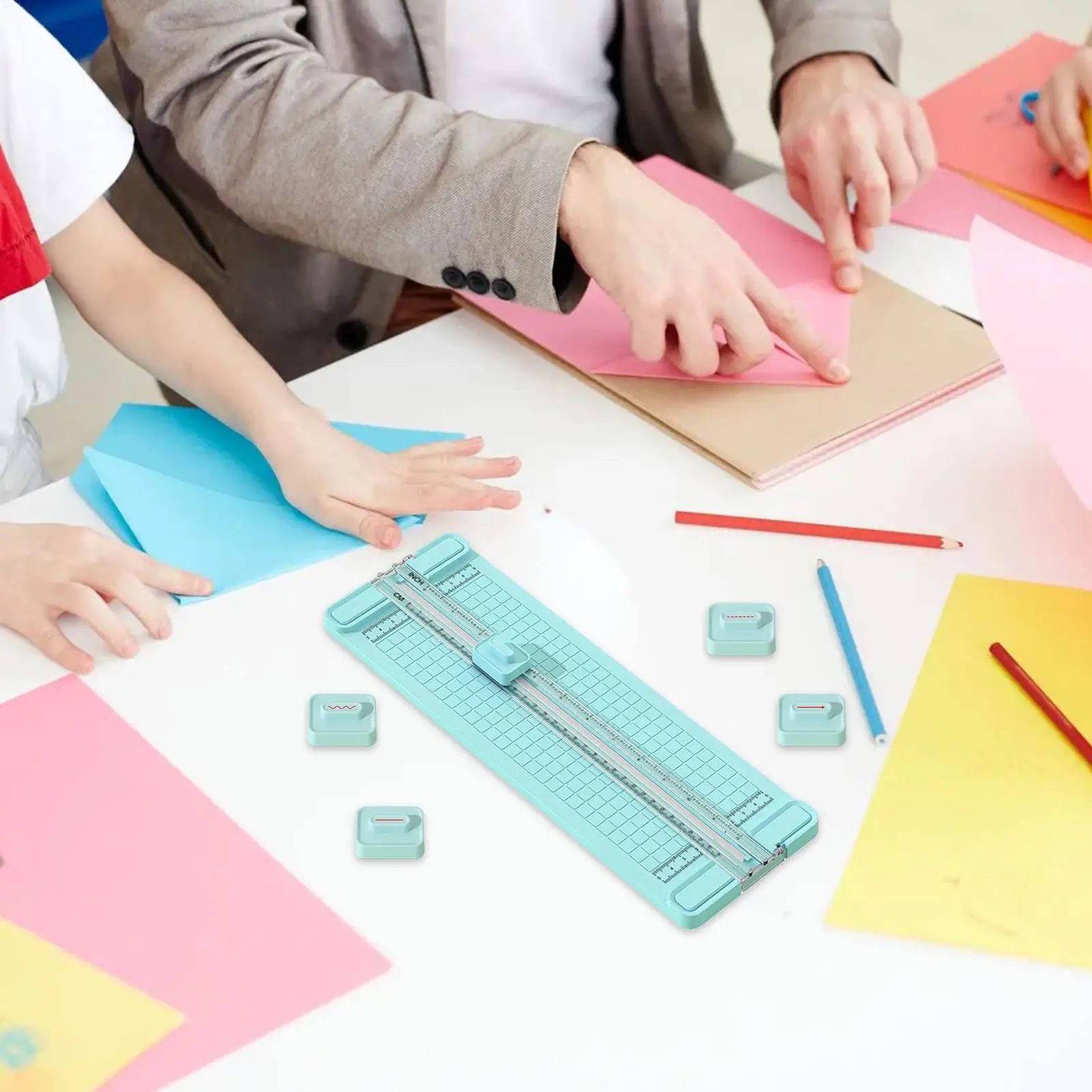 Paper Trimmer Cutter Craft Paper Cutter 4-in-1 Tools Bidirectional Cutting Precision Shredder Anti-Slip For Business Home