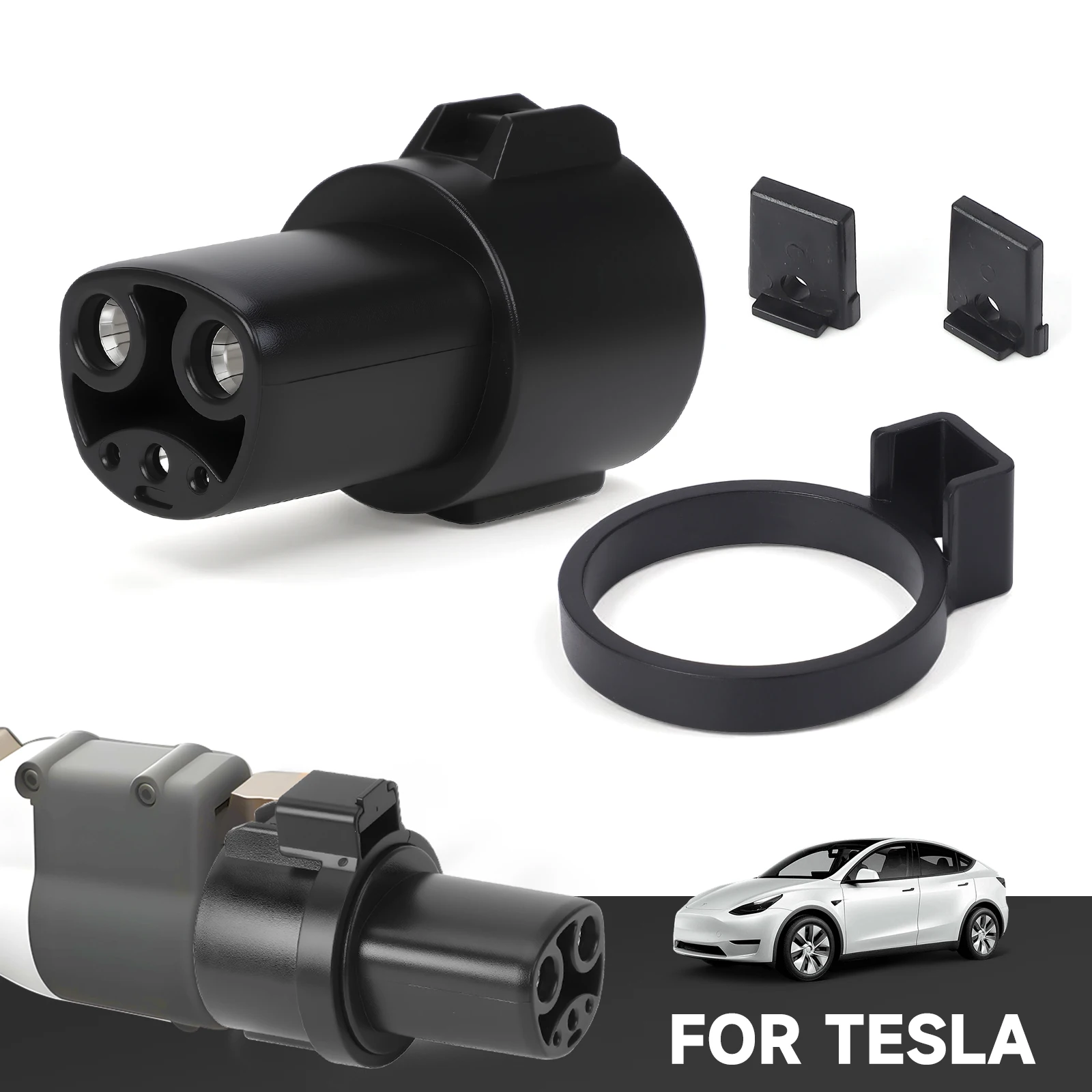 Adaptador EV para vehículo eléctrico para convertidor tipo 1 a TESLA J1772 a conector de cargador EV Tesla para accesorios de coche eléctrico