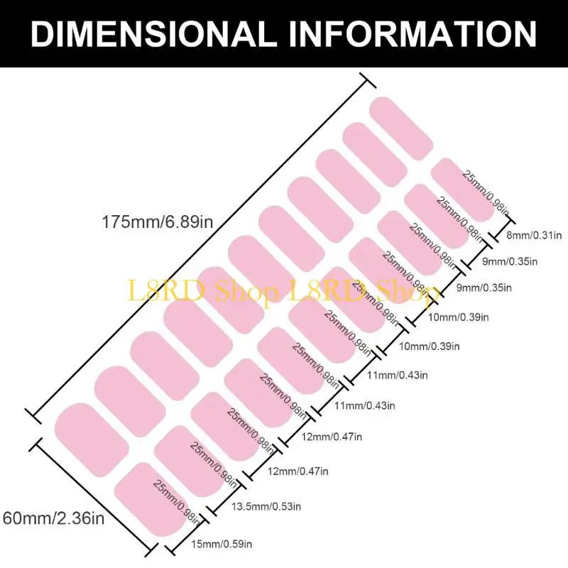 L8RD Semi Cured Gels Nails Polish Strips Adhesive Full Wrap Gels Nails Art Stickers