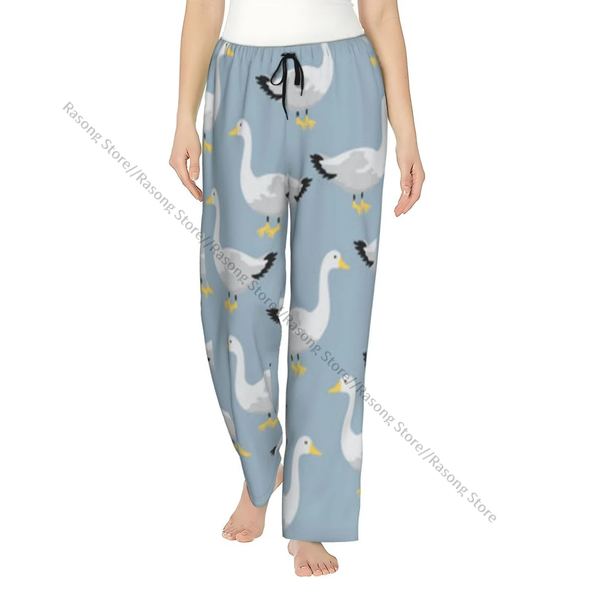 

Women Lounge Pants Soft Scandinavian Geese Pattern Pajama Pants Winter Sleepwear
