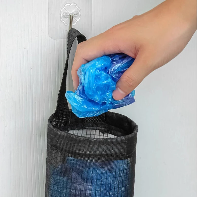 Hanging Garbage Bag Storage Bag Kitchen Dispenser Garbage Wall Mounted Grocery Holder Home Organizers Storage Accessories