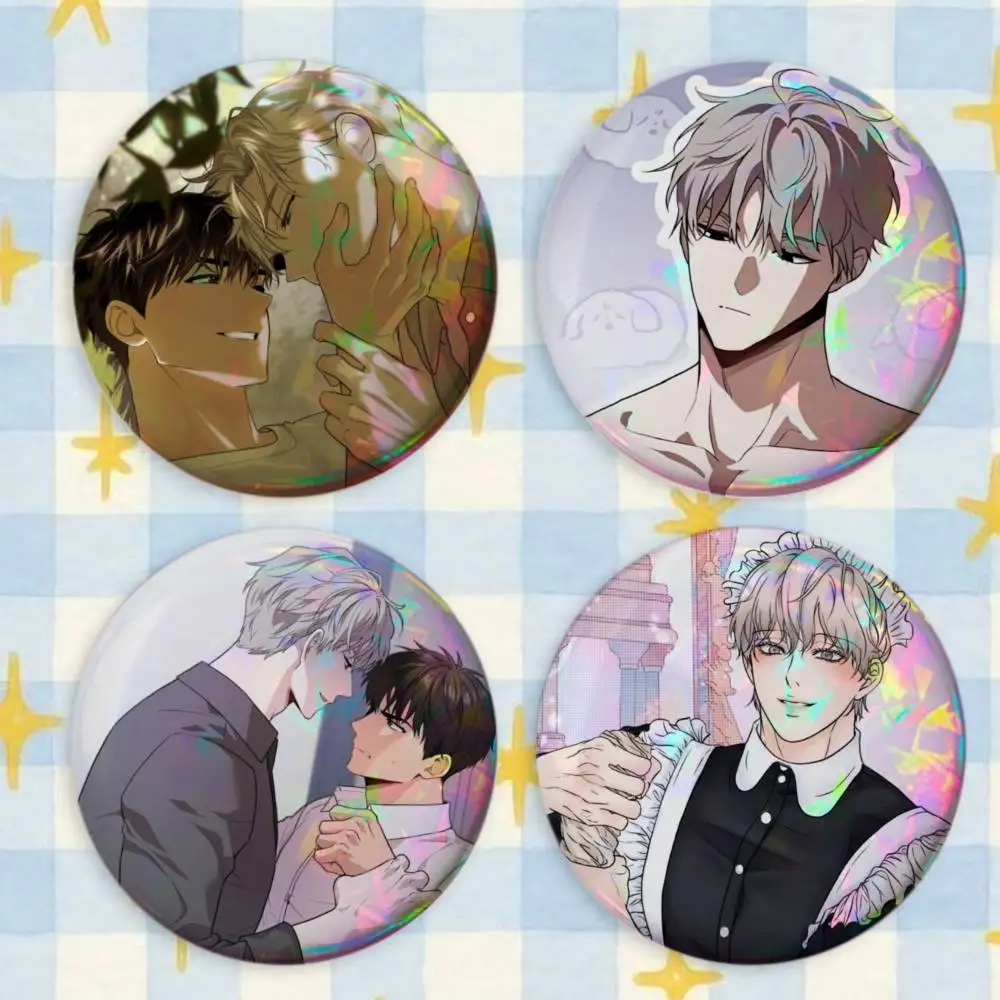 BL Manhwa P-Passion Brooches Cartoon Badge Pins Backpack Hat Accessories Friend Gift