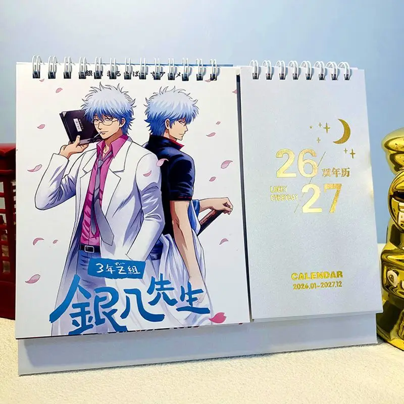 

Gintama 2026-2027 Biennial Desk Calendar Anime Calendar Tabletop Decoration