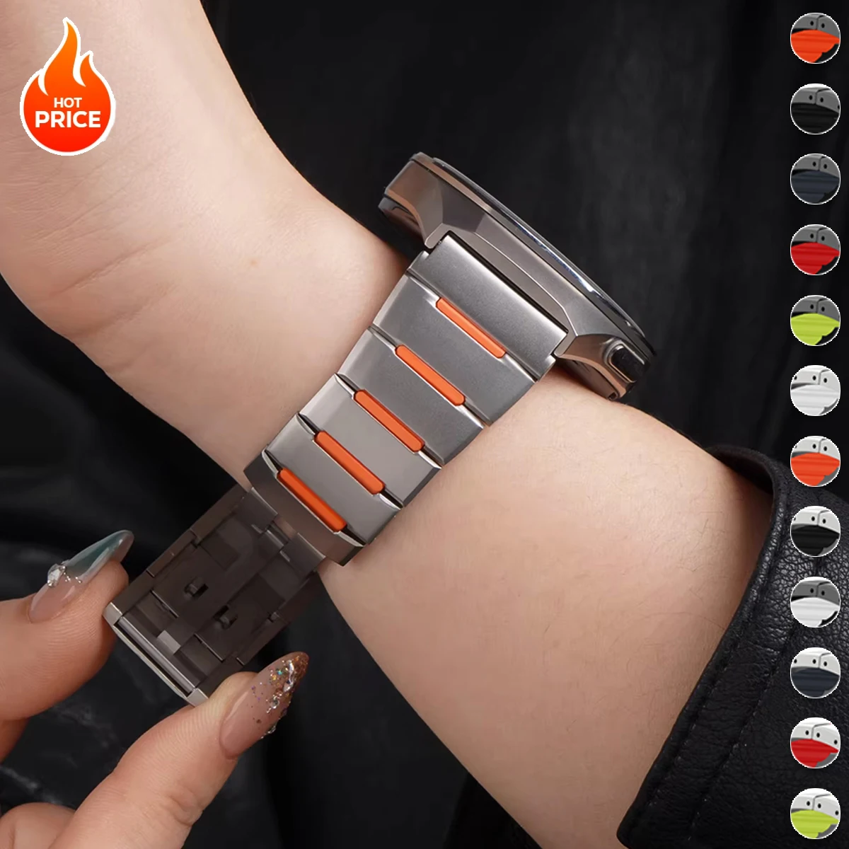 

Ремешок из нержавеющей стали 22 мм для Huawei Watch GT6 GT5 GT4/Pro 46 мм, без зазоров, для Huawei Watch GT Runner 2, сменный ремешок