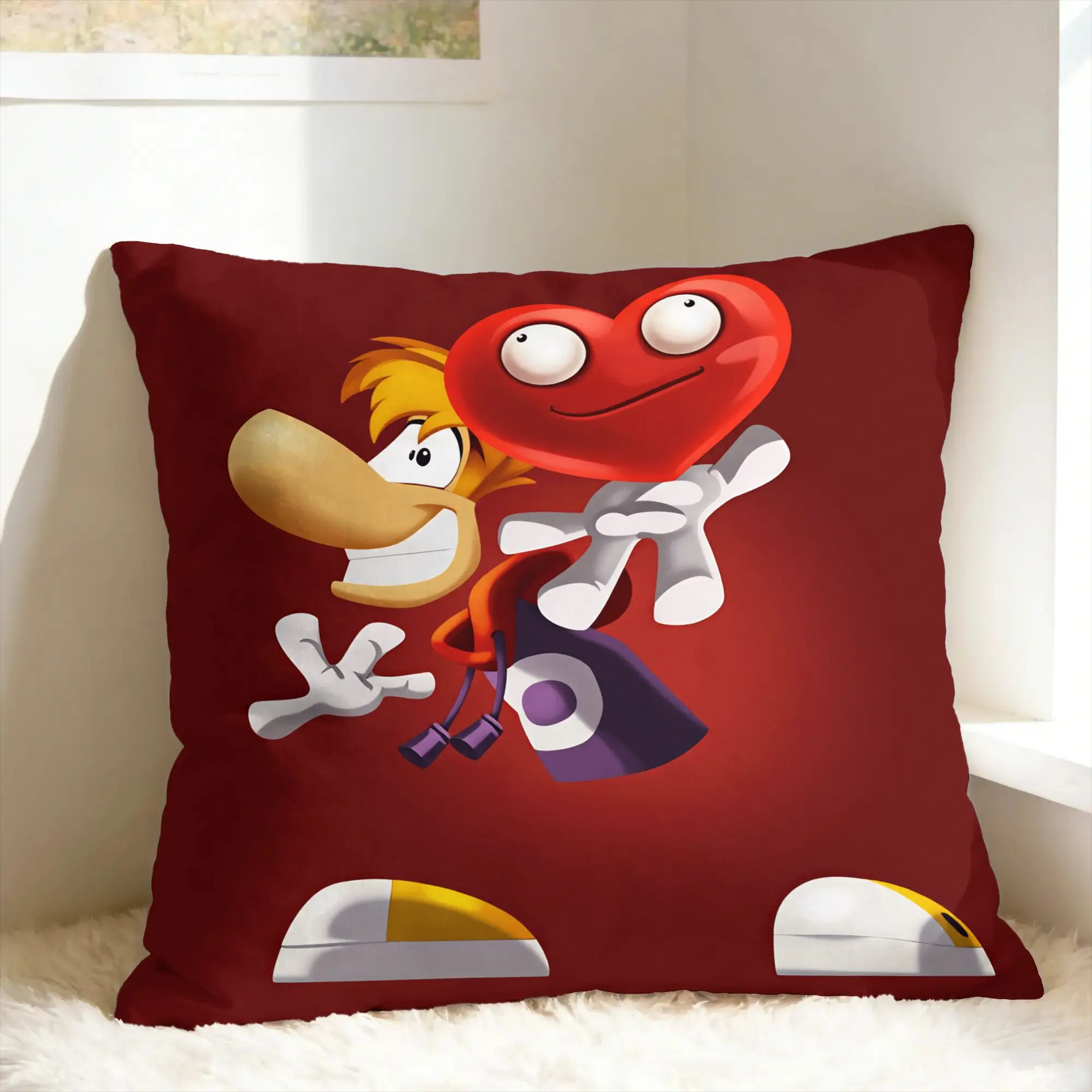 Pillow Case Flying fist attack Raymans Soft  Pillow Cover For Living Room Bed Chair Vintage Pillowcases