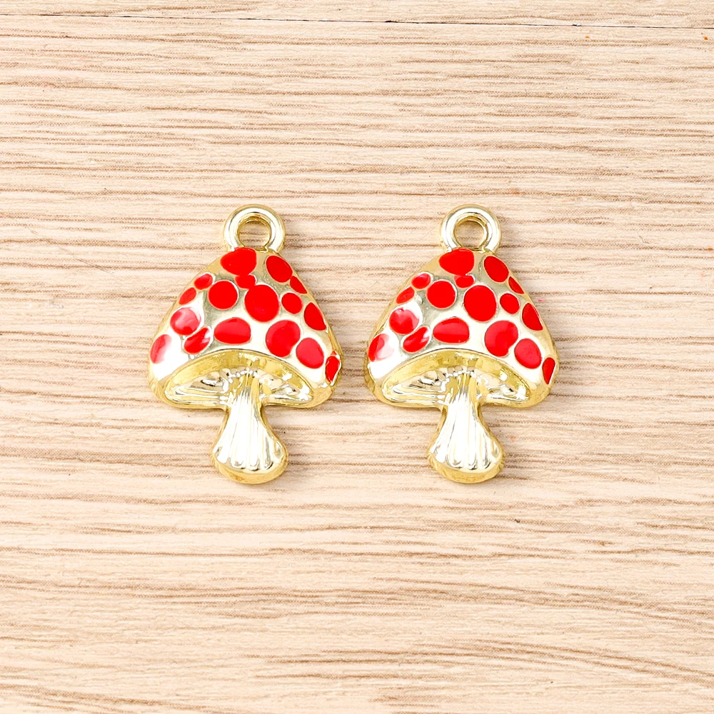 Tusember 5 Stück Emaille-Gemüse-Anhänger Pilz Karotte Aubergine Mais Paprika Charms Perlen Passend für Original-Armband DIY Schmuck – Detail 19