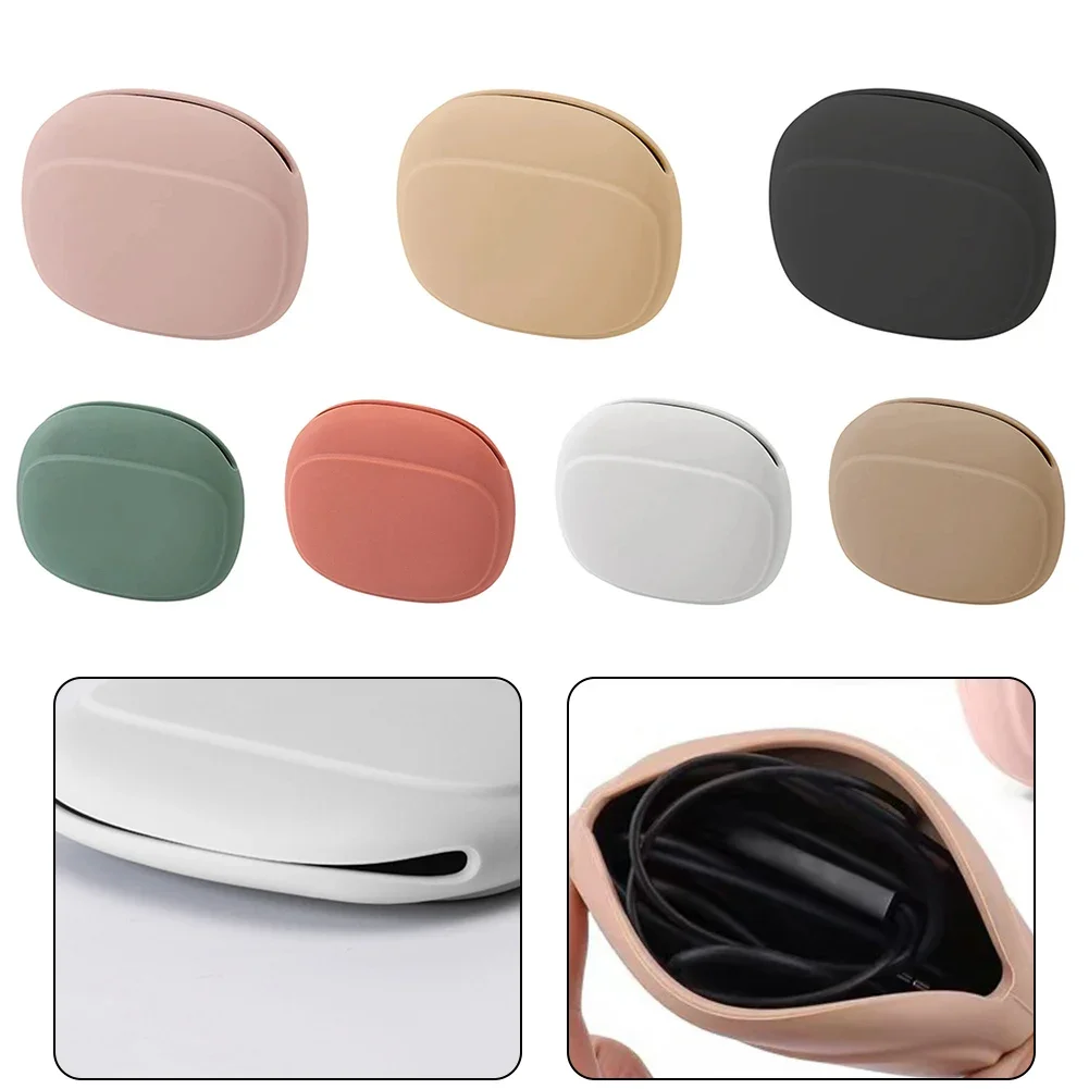 

Silicone Earphone Bag Multifunctional Storage Case For Data Cable Headphone Cables Earplugs Portable Protective Sleeve