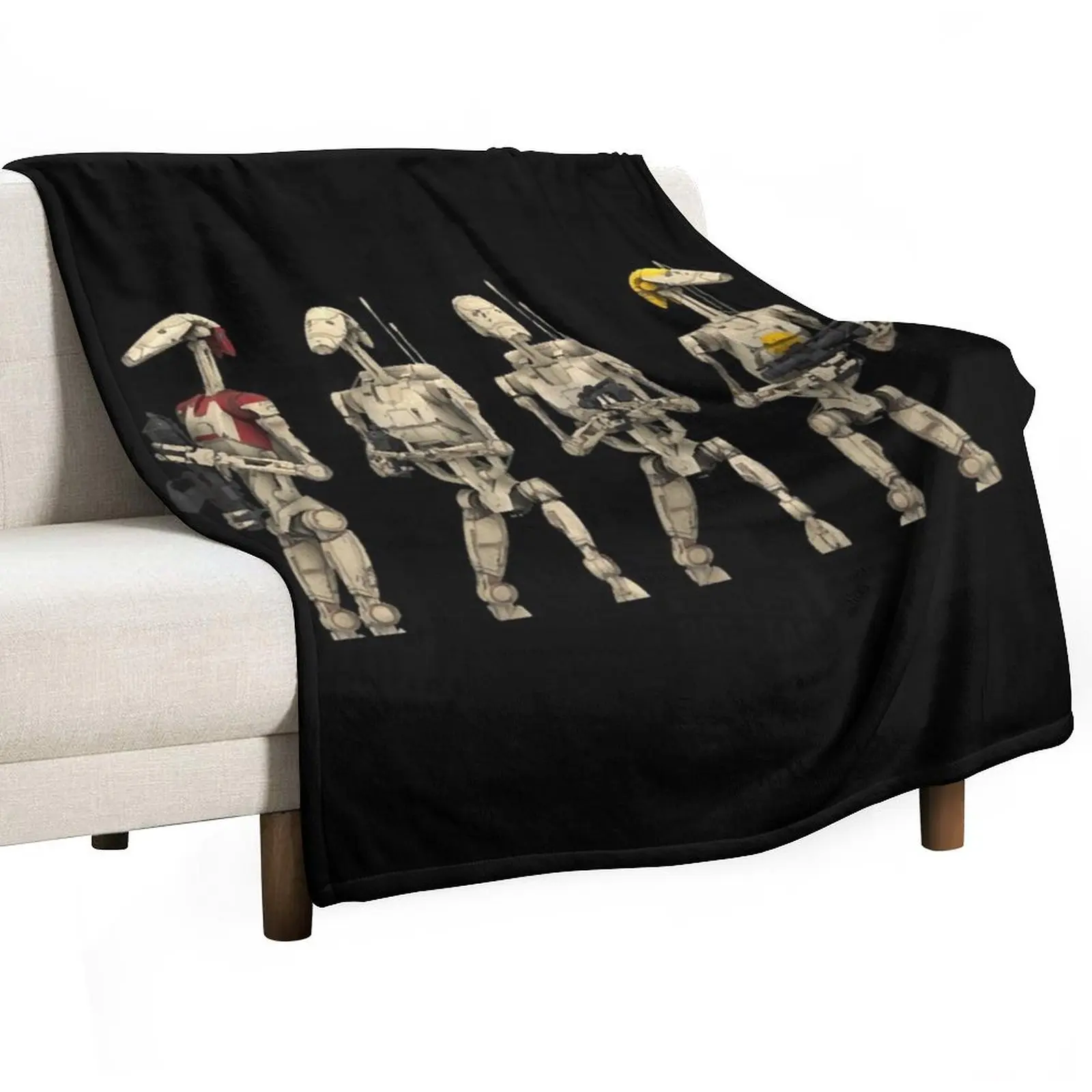 

B1 Battle Droids Throw Blanket Sofa Quilt For Decorative Sofa Cute Nap Blankets