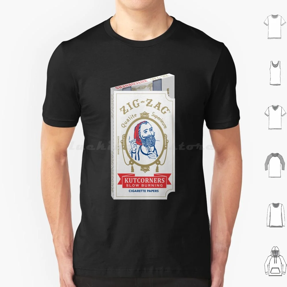 

Зигзаг Stoner Weed Paper Rolling Hippie College Party Футболка 6xl Хлопковая крутая футболка Тютная бумага Smoke Smoking Rolling Papers