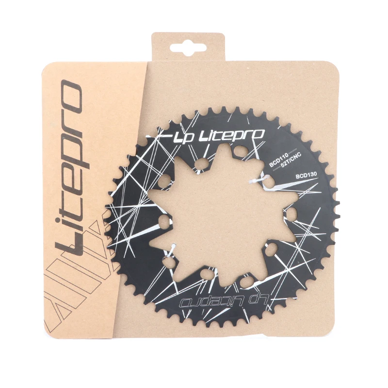 Ellipse Folding Bike Chainring Cranksets 110mm 130mm BCD Aluminum Alloy Road Bicycle Chainwheel Sets Plate Oval 52/54/56/58/60T