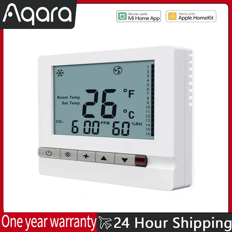 

Aqara Thermostat S2 Central Air Conditioning Controller Floor Heating Controller aqara zigbee thermostat Work For Xiaomi Mi Home
