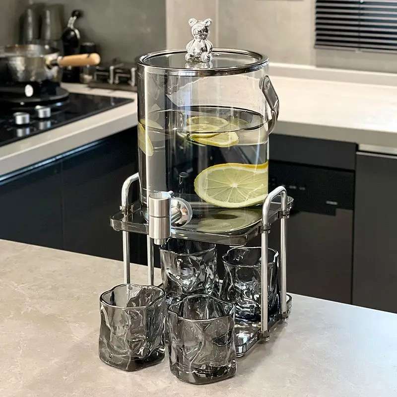 

Glass cold kettle, high temperature resistant cold kettle, household large-capacity fruit tea bucket, beverage