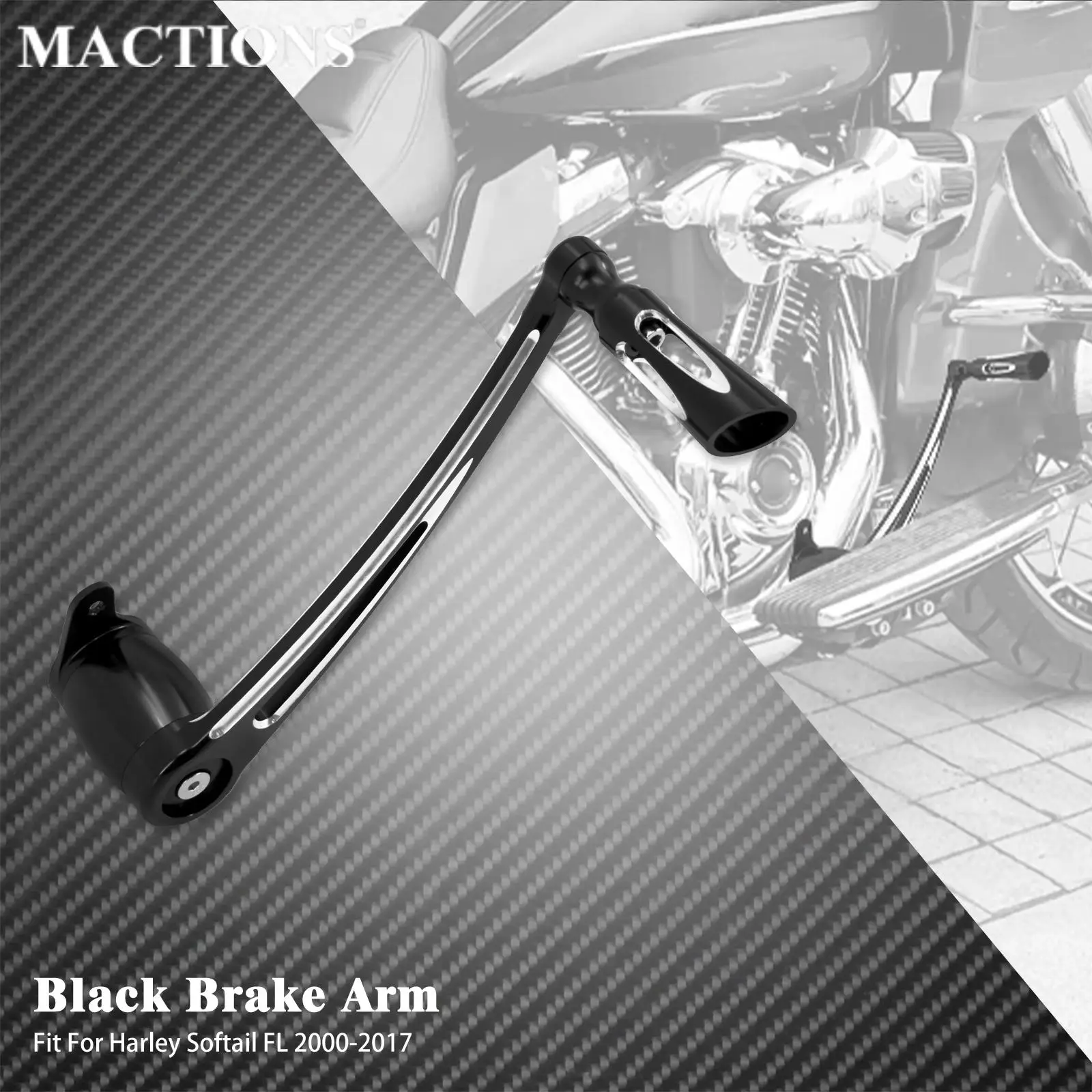 

Motorcycle Rear Brake Arm Lever Shifter Pedal Parts For Harley Softail FL Fat Boy Heritage Touring 2000-2017 Gear Lever Pegs