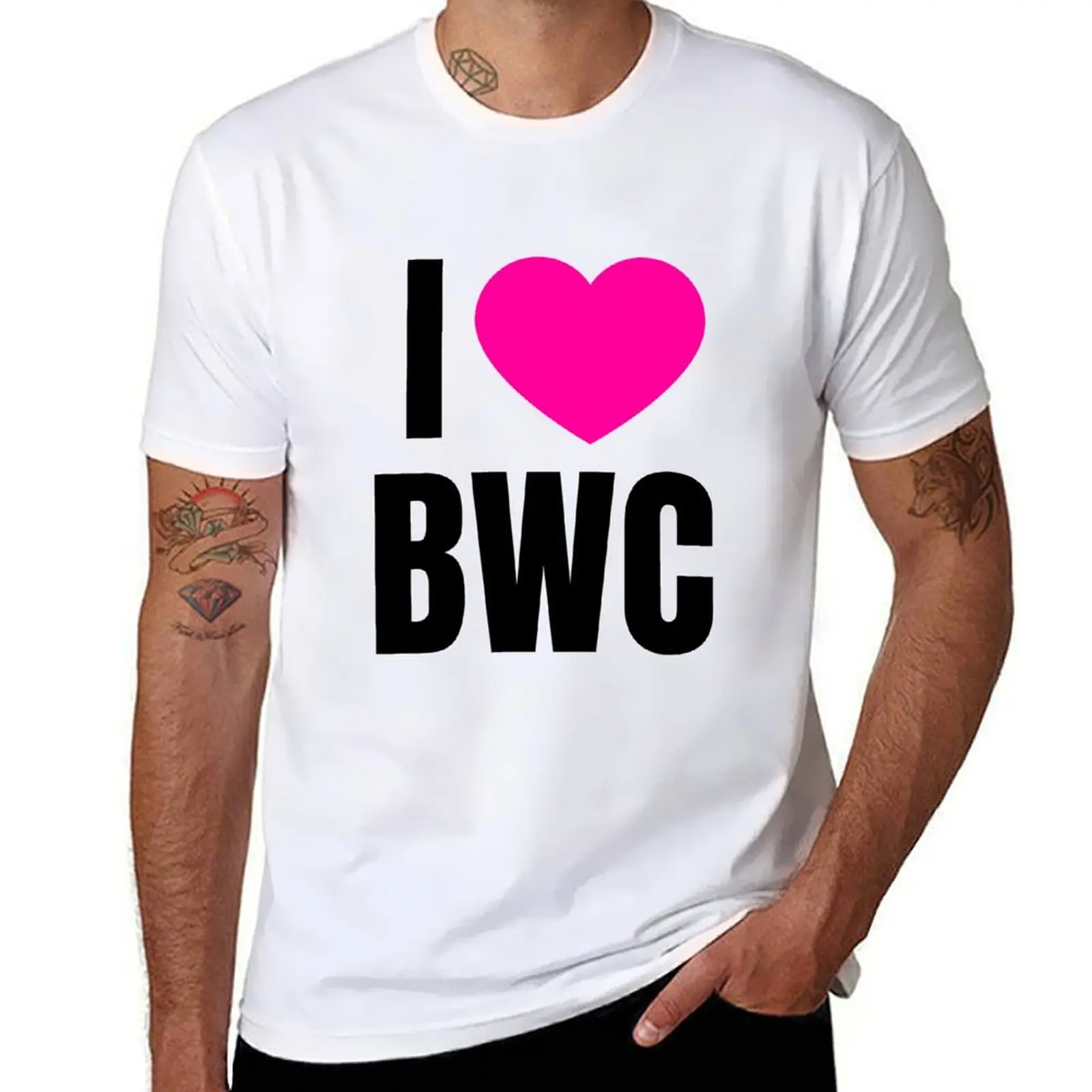 

I LOVE BWC T-Shirt t shirt for man t shirts for man graphic funny t shirt custom print T-Shirt