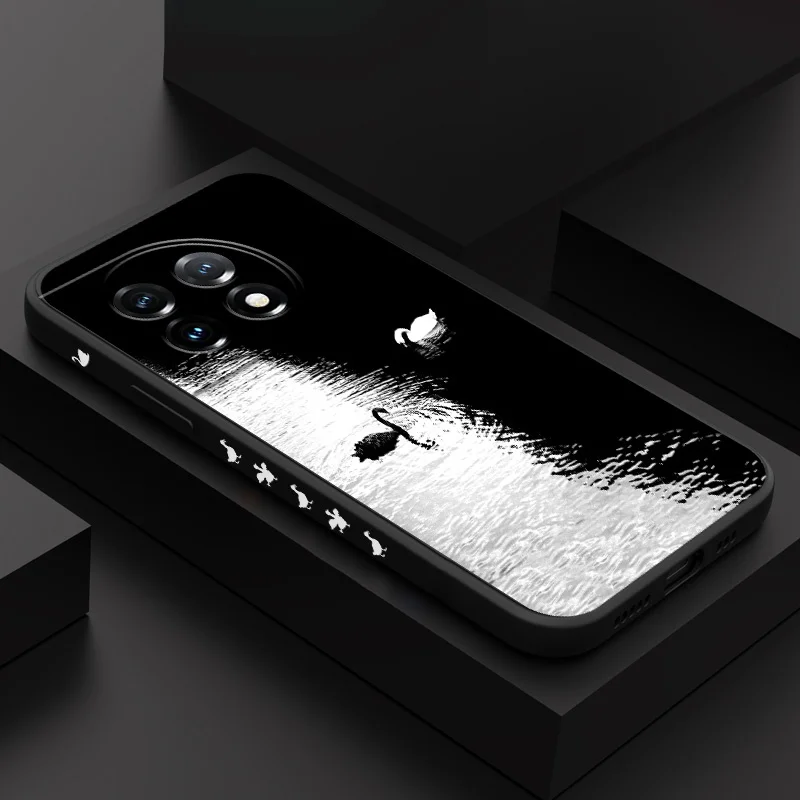 

Melting Love Swan Phone Case For Oneplus 13 13R 12 12R 11 11R 10 10R 10T 9R 9RT 9 8T 8 7 7T Pro 5G Liquid Silicone Cover