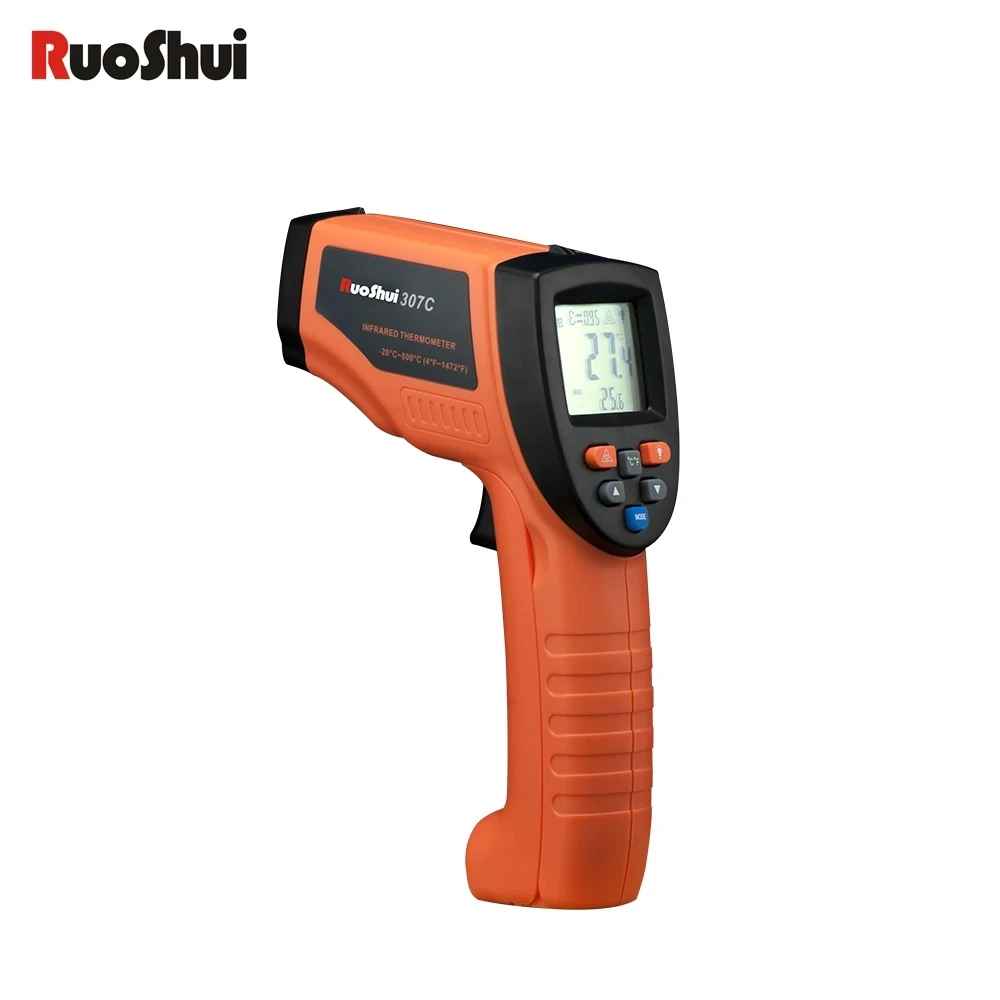 

RuoShui VC307C Infrared thermometer -20~800 ℃ Non-Contact Digital Temperature Meter Industrial IR Laser Gun termometro Pyrometer