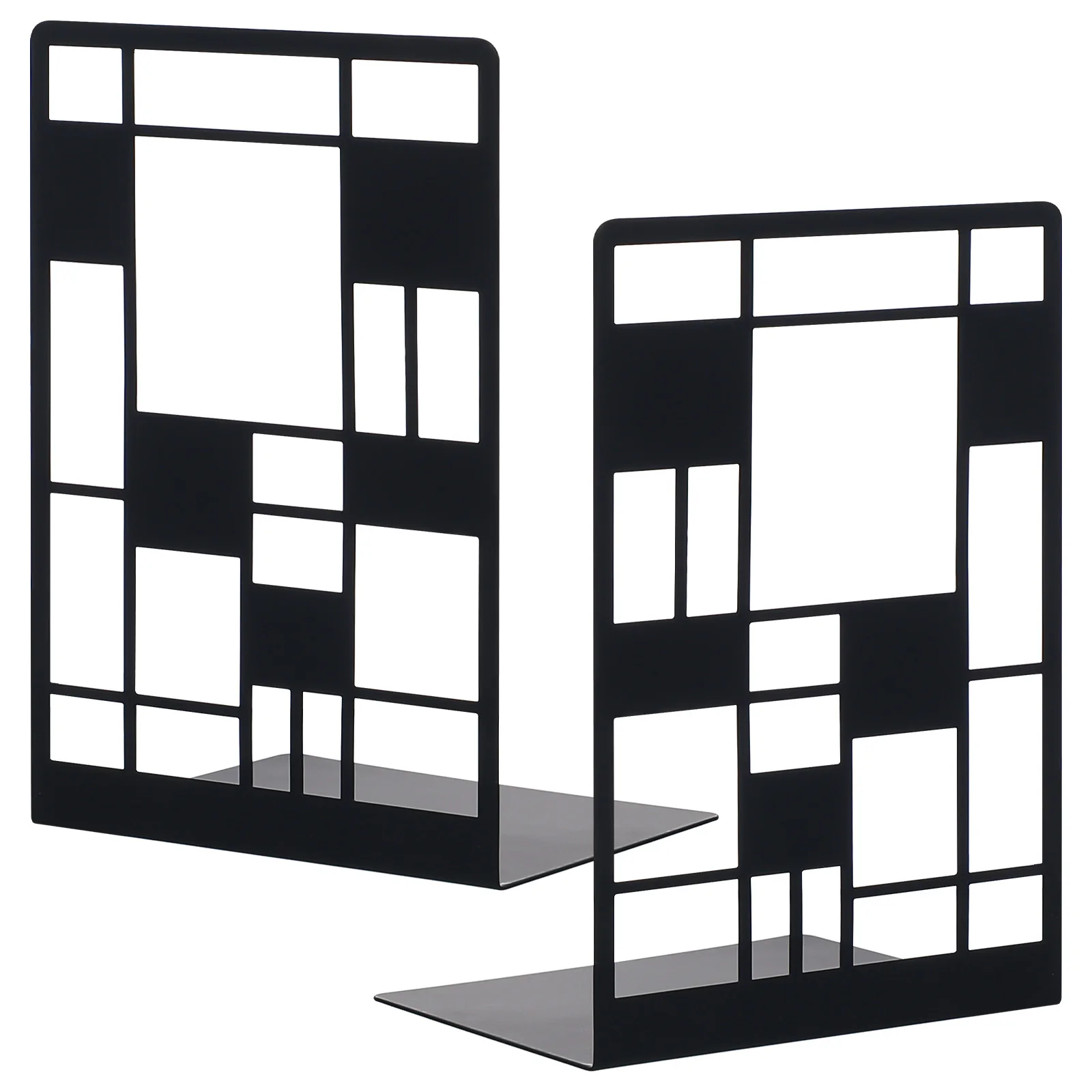 

Metal Bookends Iron Large Space Storage Elegant Black Non-Slip Practical Convenient Folder Holders Office Home