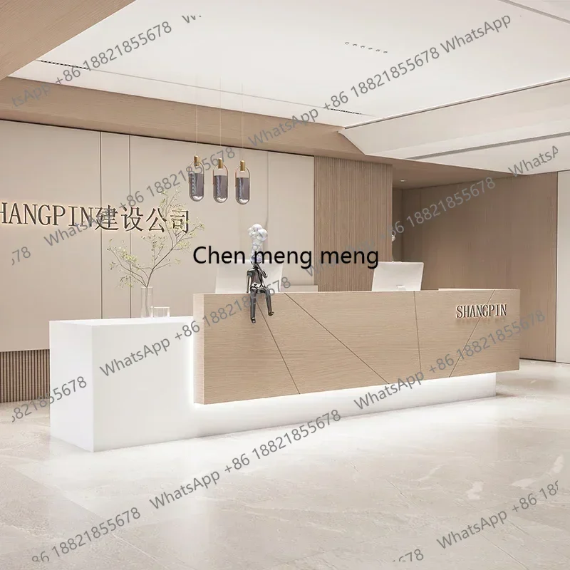 

Modern Reception Counter Front Desk Luxurious Office Shop Service Luxury Furniture Bank Receiption Recepcja Salon Table Long