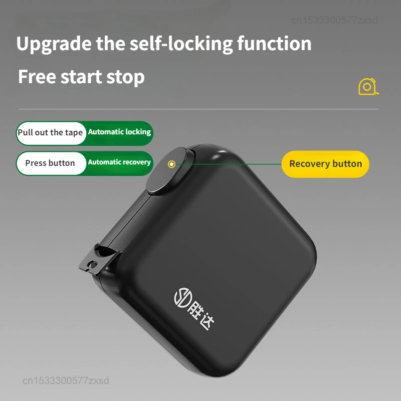 Xiaomi czarne miarka samoblokujące, pogrubiające odporne na upadki, odporne na zużycie, precyzyjne narzędzia do pomiaru długości w gospodarstwie