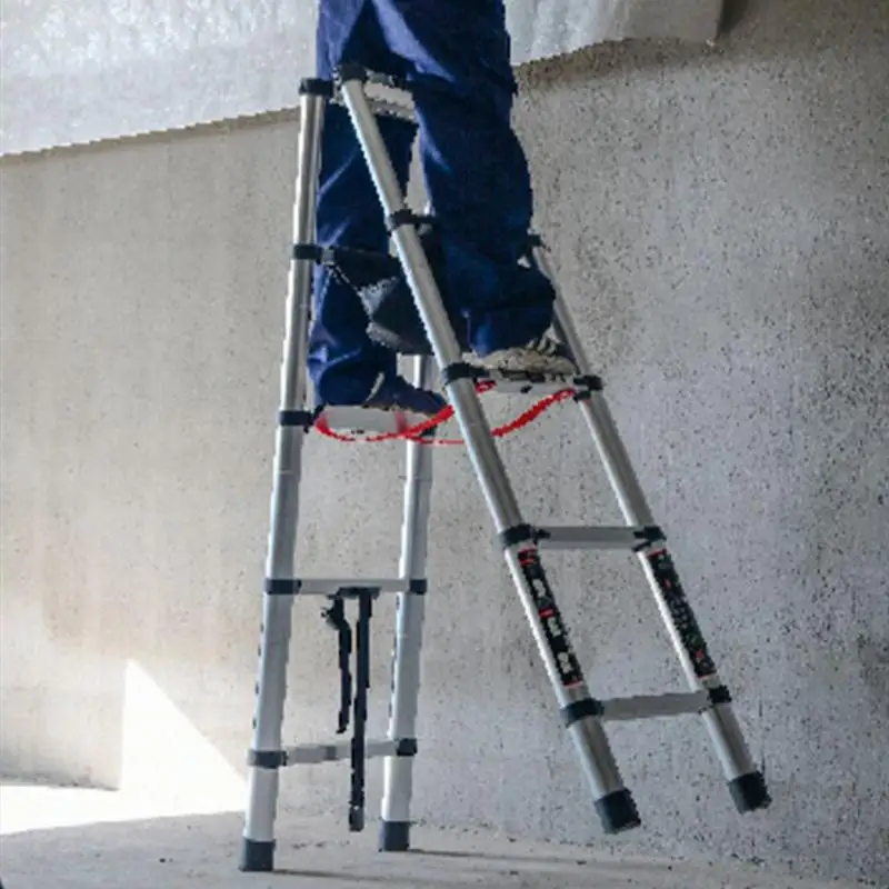 Multi-Posição Alumínio Step Escadas, Escada Compacta Telescópica para Jardim Lavandaria e Casa