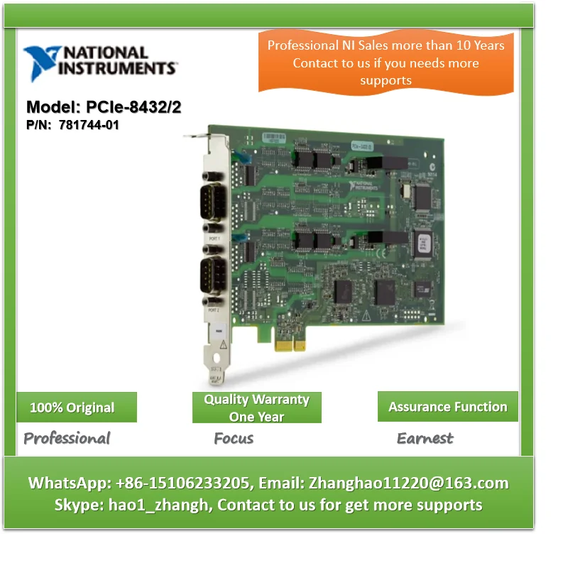 NI PCIe-8432/2 781744-01 Serial Instrument Control