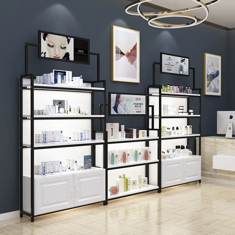 

Cosmetics Display Cabinet Products Showcase Beauty Salon Maternal and Infant Store Display Rack Nail Bag Products