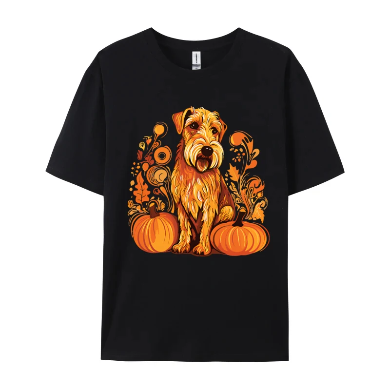 

Men Funny T-shirts Airedale Terrier Fall Pumpkin Cute Do Unisex Fashion Cotton Tees Custom New Tops & Tees Big And Tall T Shirts