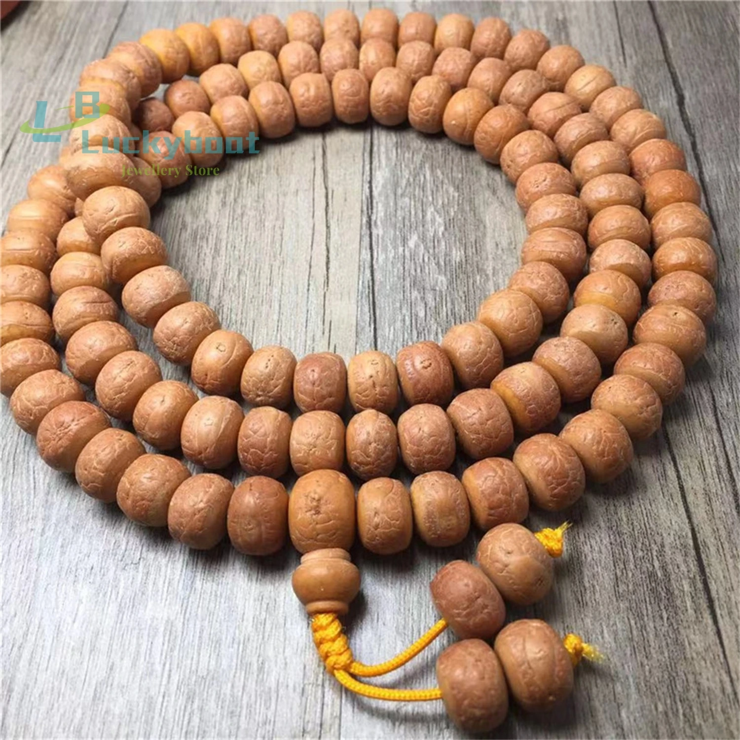 Nepalese Yellow-Skinned Phoenix Eye Bodhi Seed 108 Tibetan-Style Bracelets Hand-Held Buddhist Beads Play Male And Female Rosary