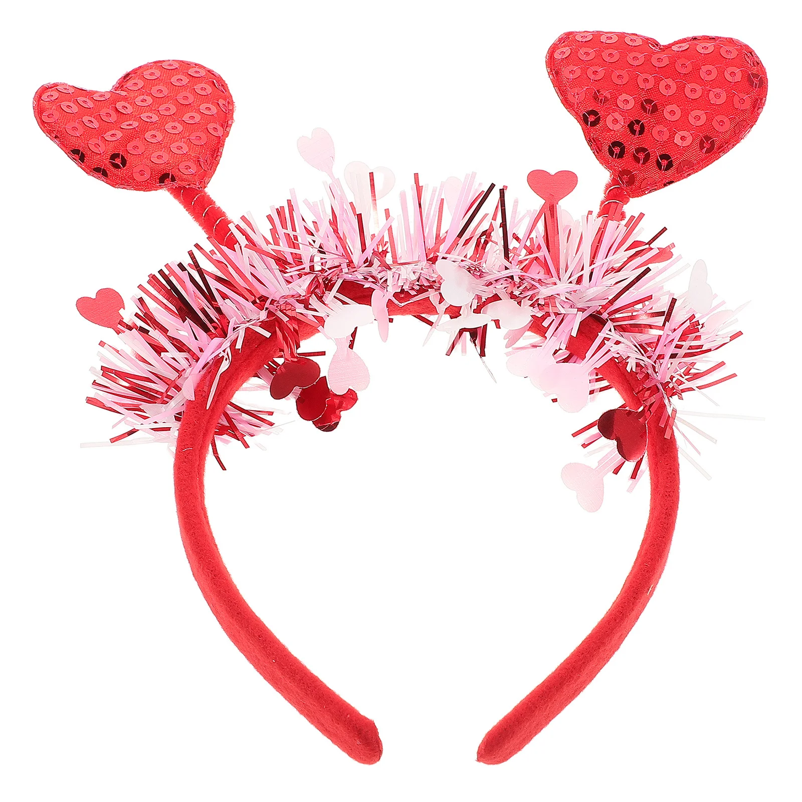 

Heart Headband Valentine's Day Sequin Decorative Headpiece Romantic Party Hair Accessory for Women Love Heart Headband