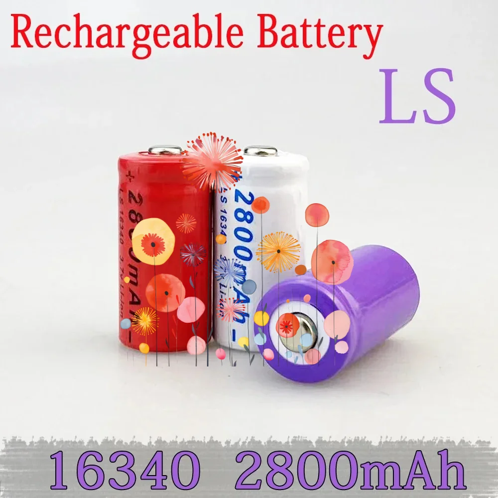 2026 NEW CR123A RCR 123 ICR 16340 Battery 2800mAh 3.7V Safety Camera Rechargeable Battery Lithium Ion L70 Plus
