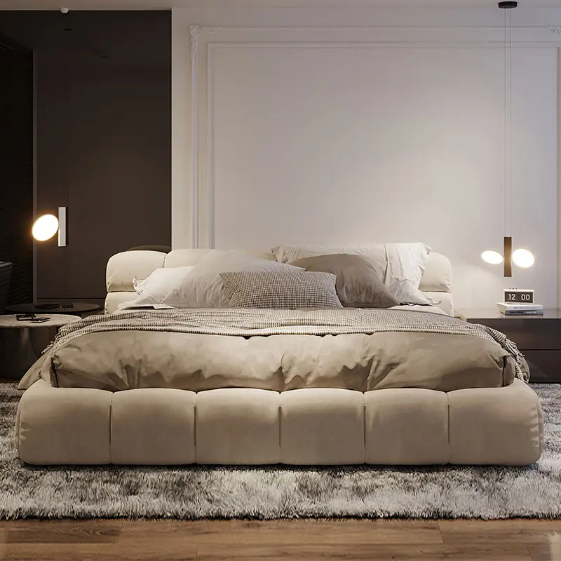 

Modern Aesthetic Bed Italian Luxury Unique Headboards Double Storage Upholstery Cama De Lujo Para Dormitorio Bedroom Furniture