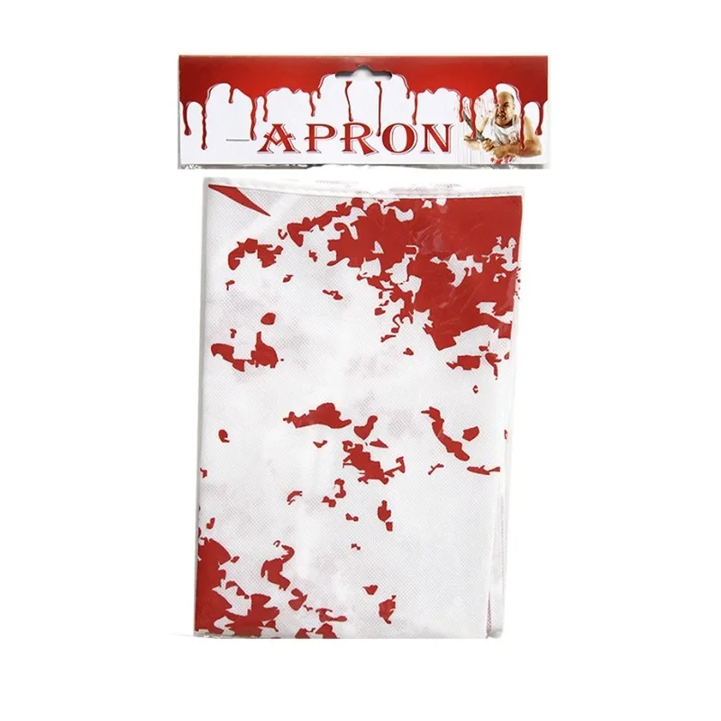 Halloween Party Dress Up Butchers Blood Apron Decoration Horror Party Space Apron Kitchen Brothers Gift