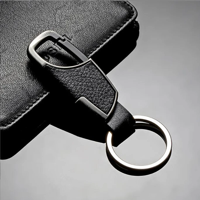 1 Stück Einfacher, Moderner und Kreativer Zinklegierung-Leder-Schlüsselanhänger, Unisex Metall-Taillen-Schlüsselanhänger, Geschenk-Schlüsselring, Auto-Schlüsselanhänger