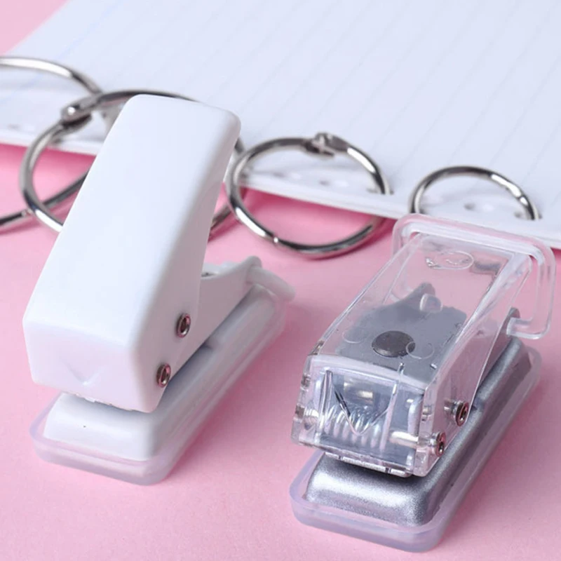 Mini Hole Punch Comes With Lock Durable Student Stationery Compact Size 40g Hole Punch Binding Stationery Single Hole Punch