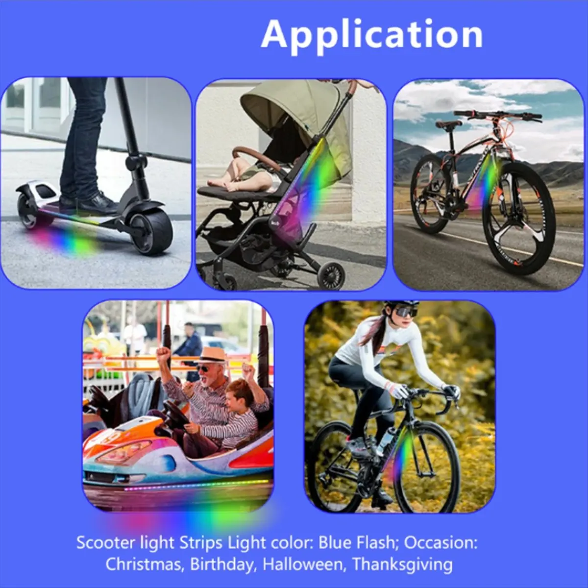 

Светодиодные ленты ABME RGB для скутеров, велосипедов, предупредительные огни безопасности на батарейках для ночной езды, гонок на открытом воздухе