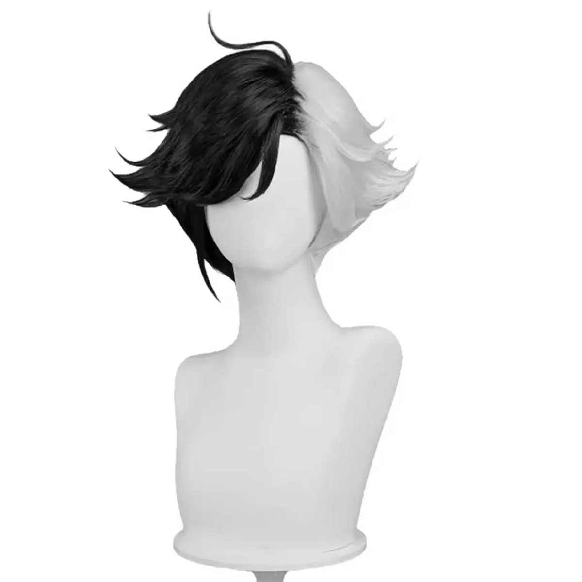 

Реквизит для Хэллоуина Luna Snow Черно-белые термостойкие парики из синтетических волос