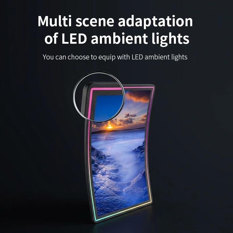 2026 new multi-model 43 49 55 inch 4K J type touch curved display ultra-wide screen PCAP LED strip highlight  curved display