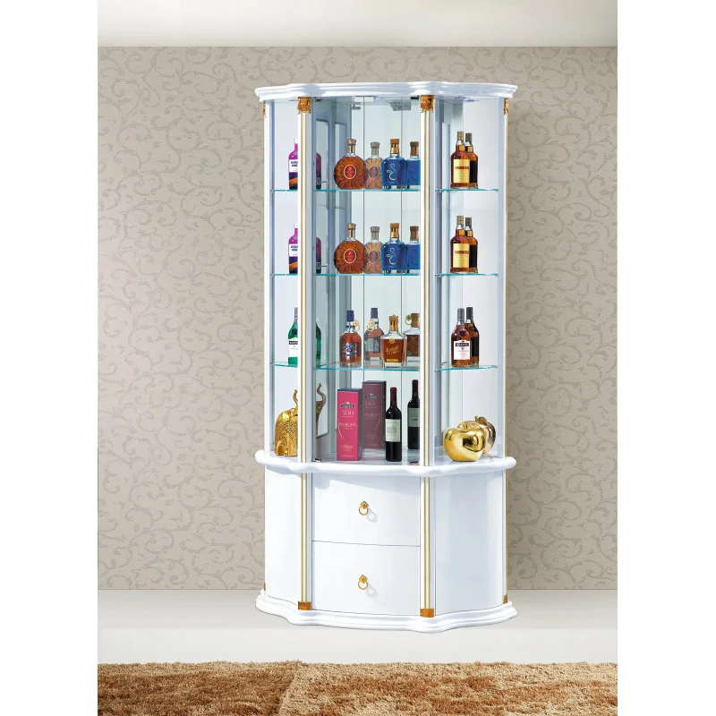 custom.Modern Simple Extendable Storage Wine & Display Cabinet with Glass Door Living Room