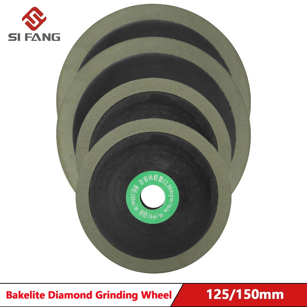 

Bakelite Diamond Grinding Wheel Disc Circle 125mm/150mm for Tungsten Steel Milling Cutter Tool Sharpener Grinder