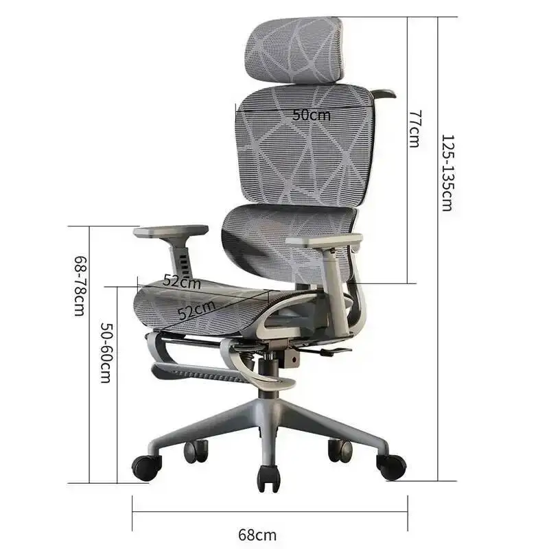 Cadeira ergonômica cadeira de escritório poltrona de computador 3d encosto de cabeça avançado descanso de perna anime gamer quarto apoio de braços aju