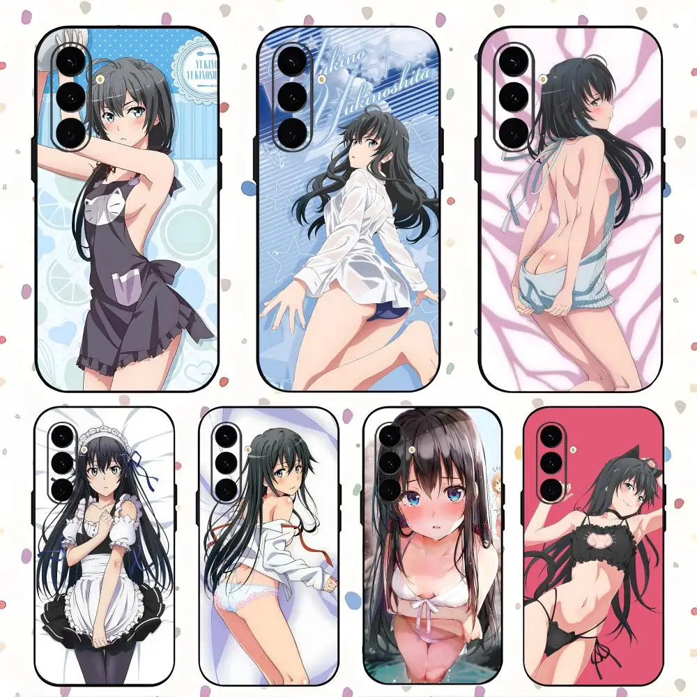 Anime Yukinoshita Yukino Phone Case For Samsung Galaxy S26 S25 S24 S23 S22 S21 Plus Ultra Fold A Soft Black