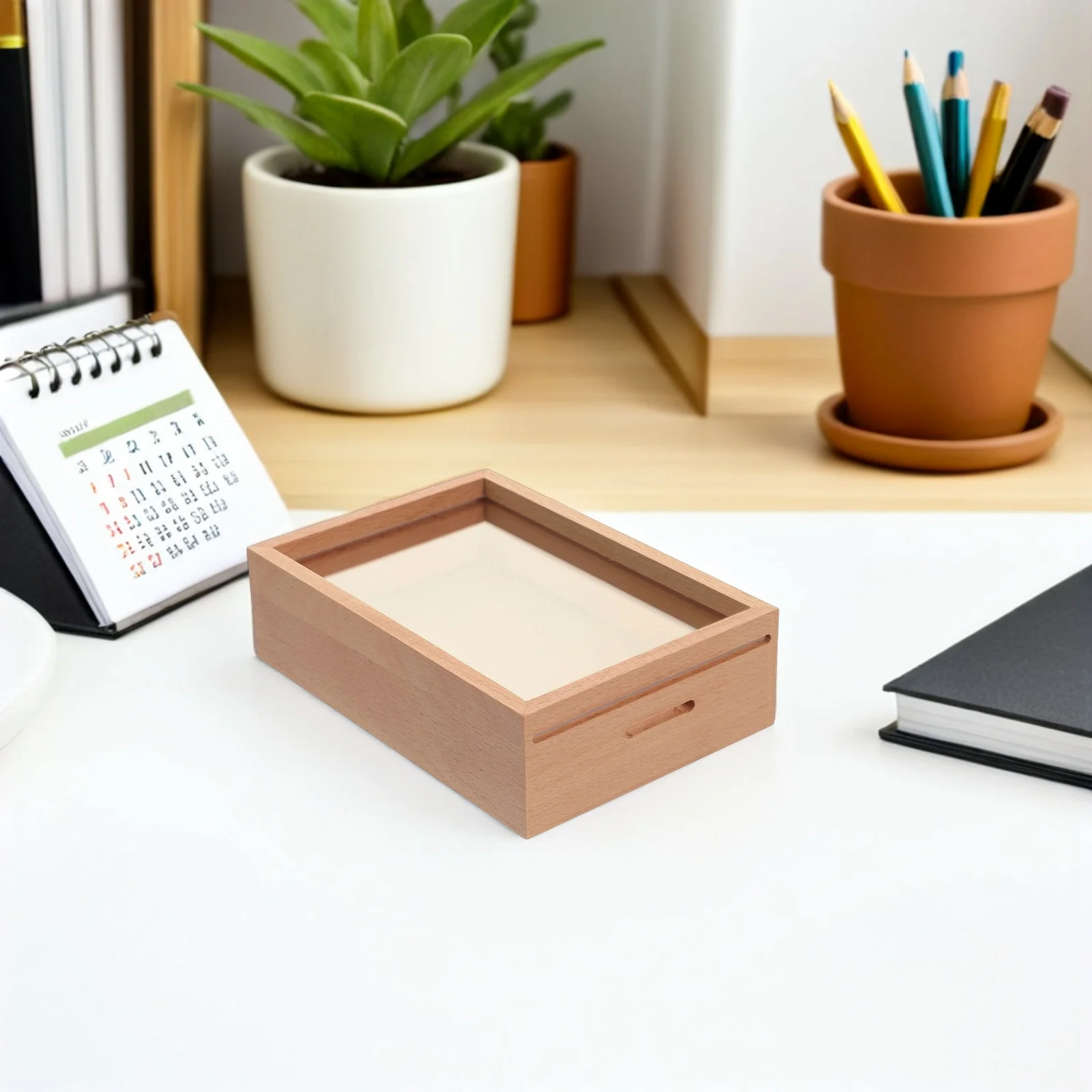 Spaarpot voor volwassenen met houten frame Doorzichtige spaarpot voor munten Geldopslagpot Schaduwvitrine Uniek cadeau voor kinderen en volwassenen