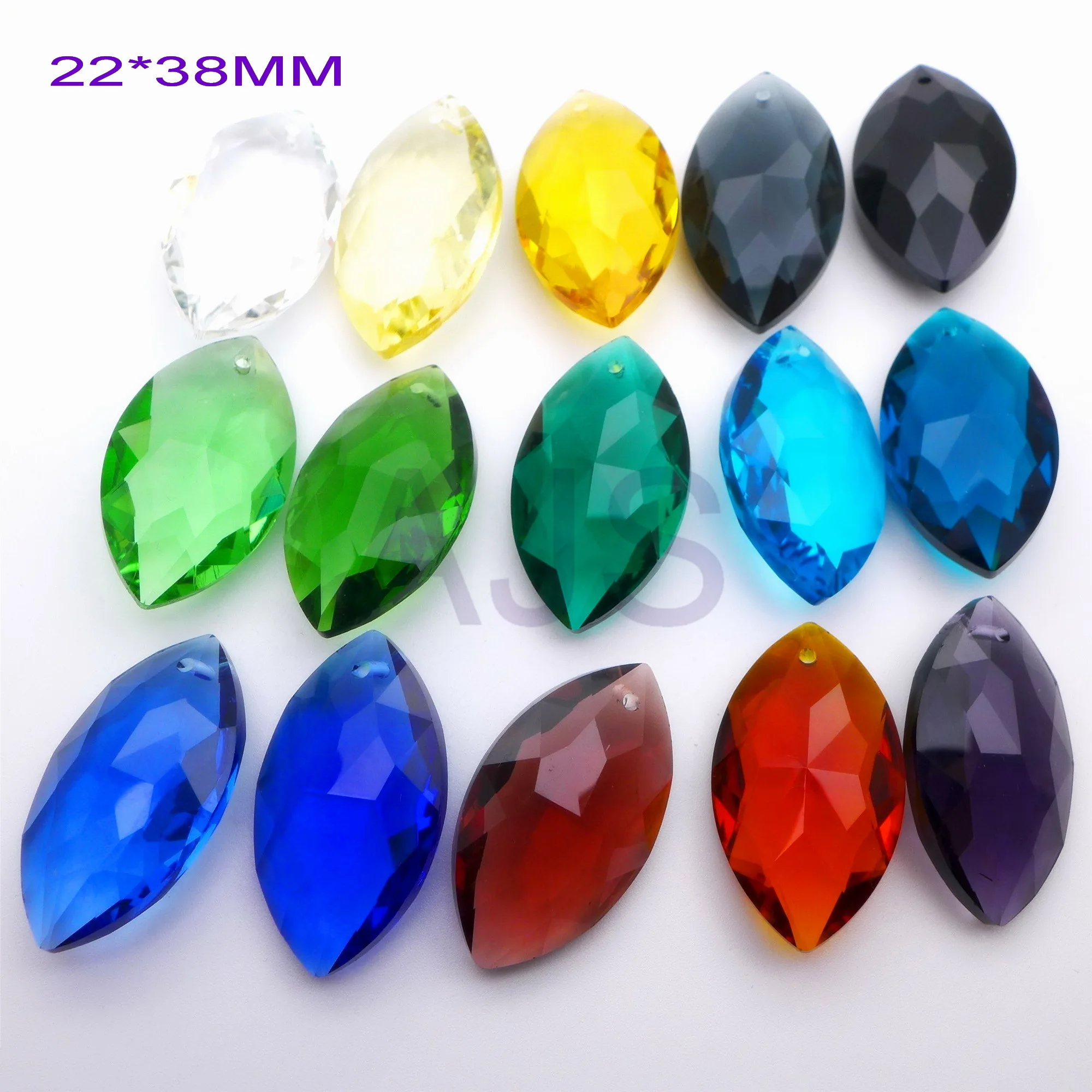 

12pcs 22*38MM Crystal Faceted 7600 Olive Horse Eye Shape Pendants Jewelry Earrings Necklace Decoration AB Moonlight Free Shippin
