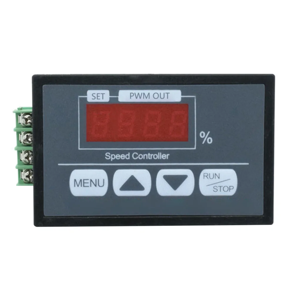 DC 6-60V 30A DC Motor Speed Controller Slow Start Soft Stop PWM Digital Display 0~100% Adjustable Speed Control Switch 12V 24V