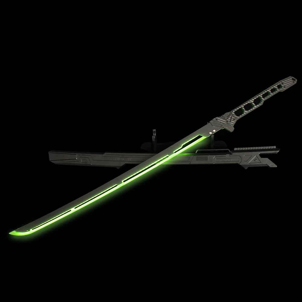 80 centimetri Cyberpunk Gioco Arma Katana Energia Termica Periferica Coltello Luminoso Modello Acrilico Ornamento Collezione Artigianato Regali Giocattoli